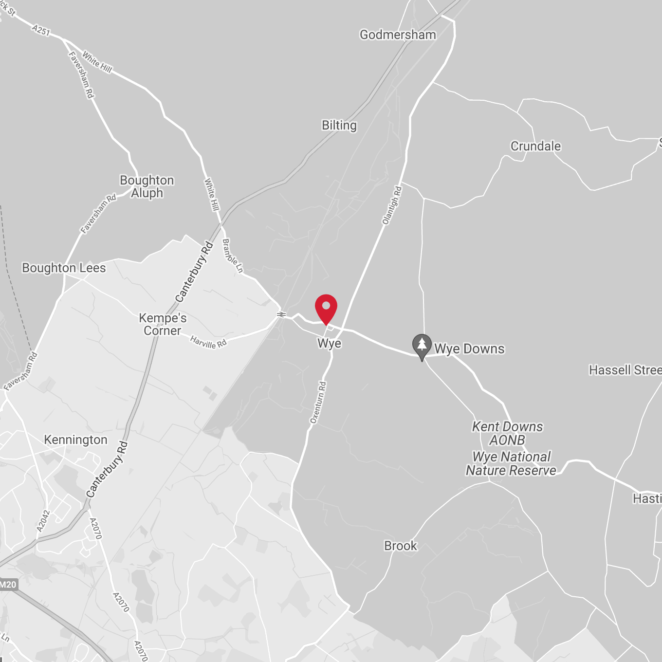 Map of area around the Hellier Head Office